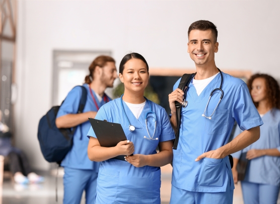 Photo of healthcare residents smiling